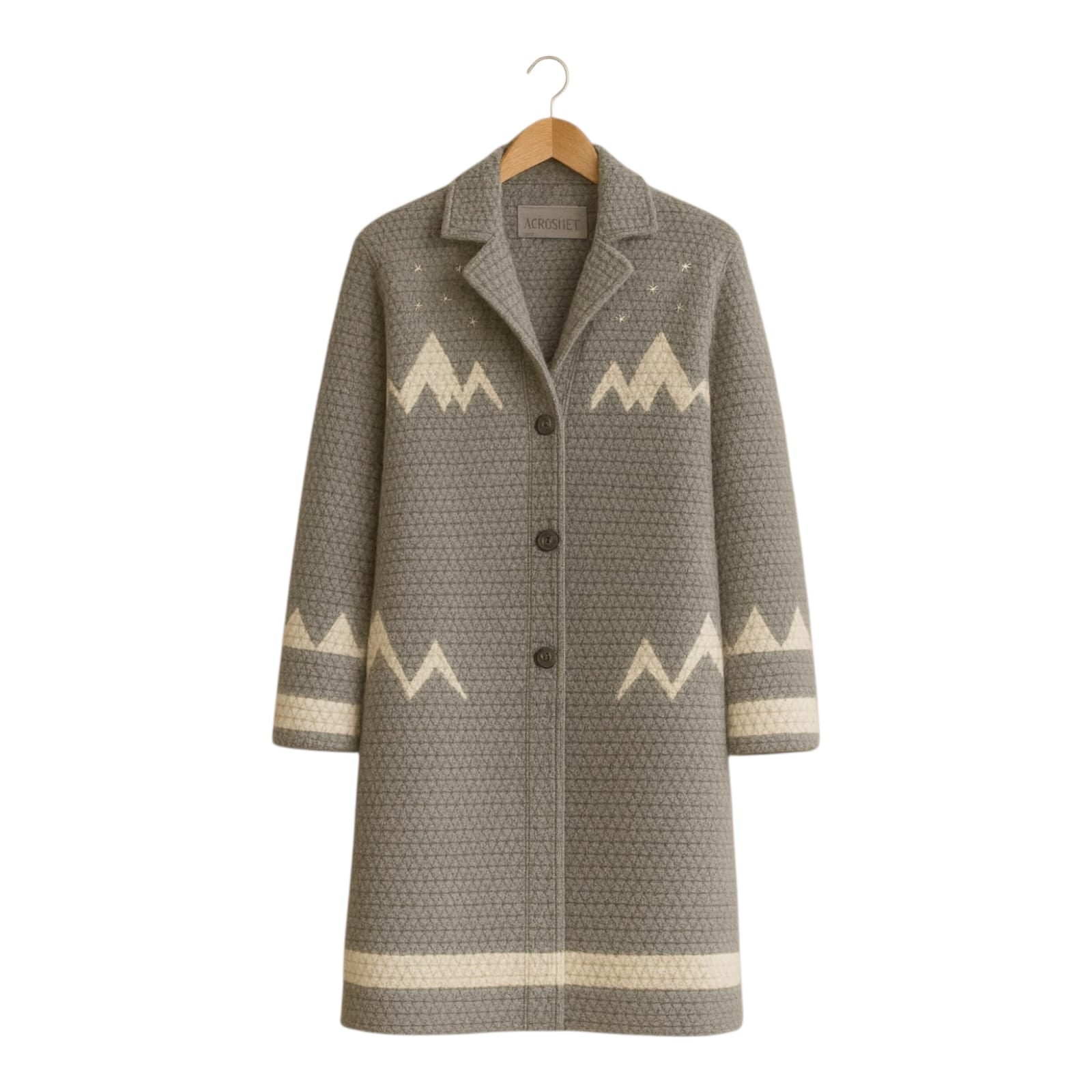 ACROSHET Mountain Motif Coat