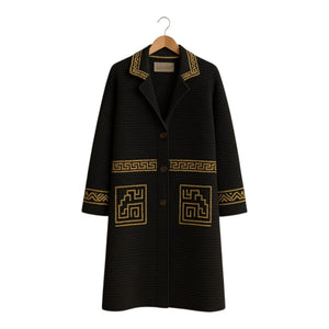 ACROSHET Embroidered Long Coat