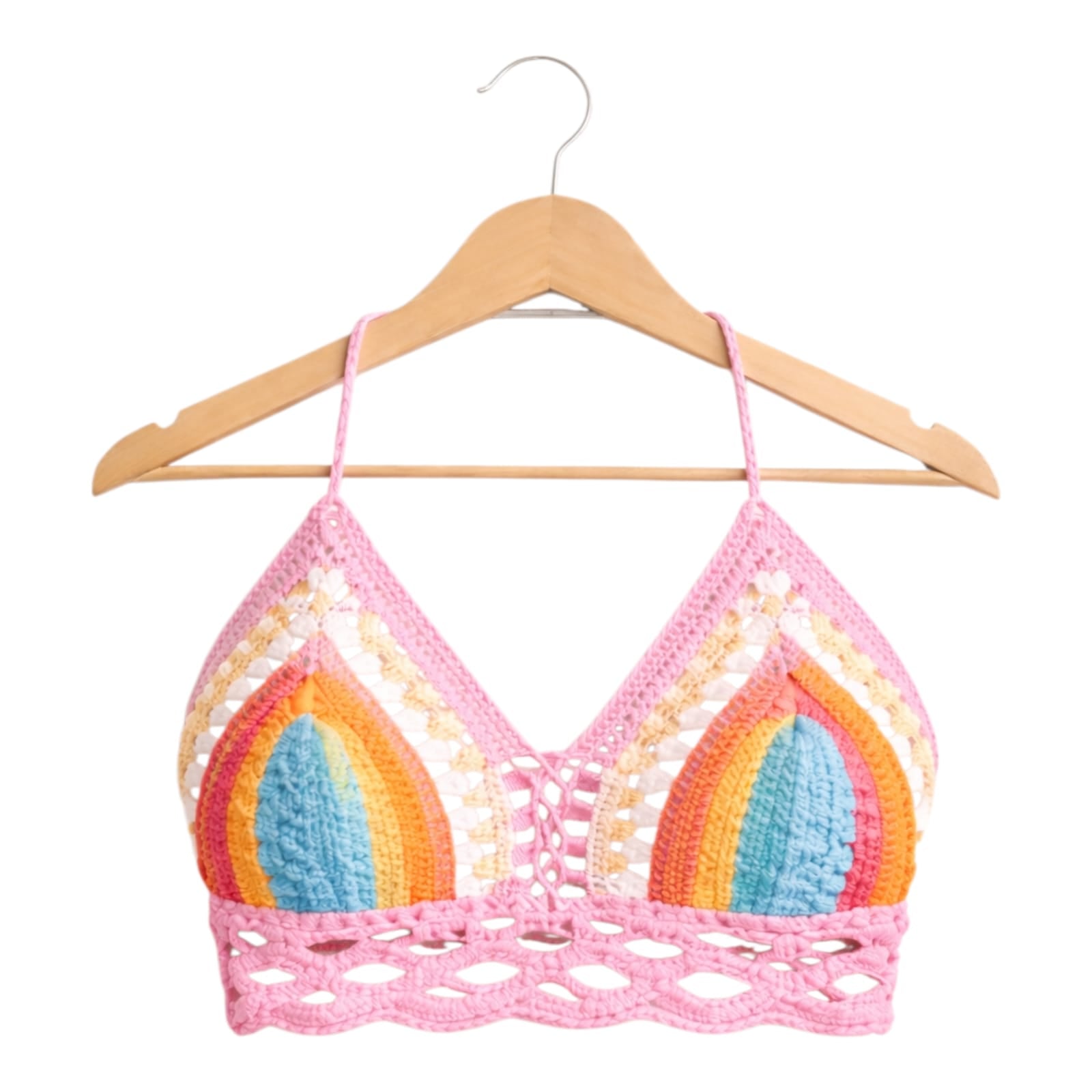 Rosa Amanecer Crochet Bralette